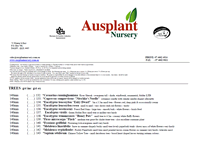 Austplant Nursery Stock List